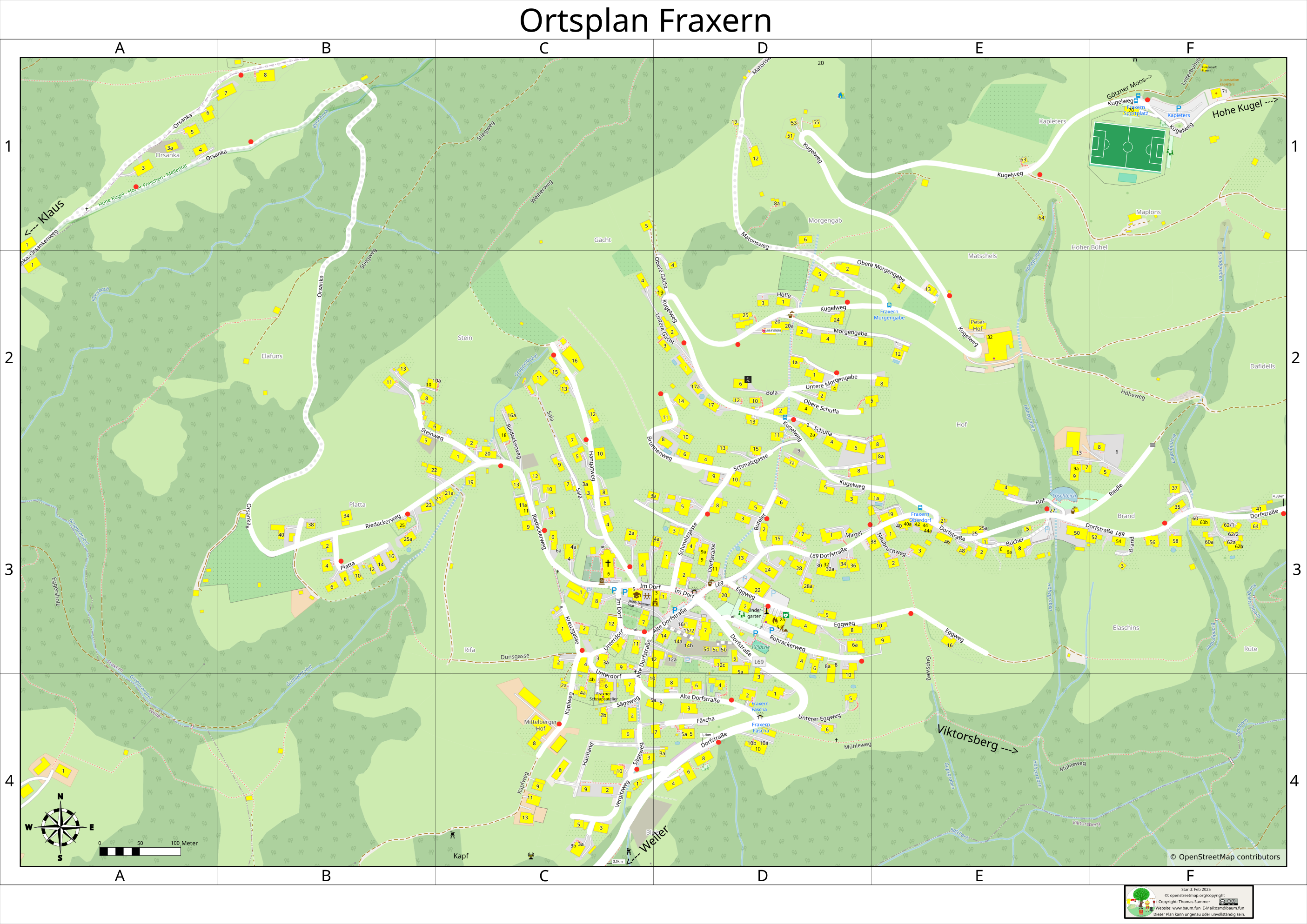 Ortsplan Fraxern